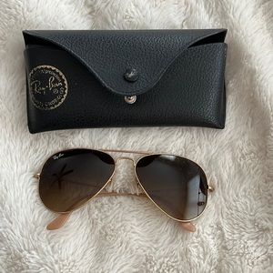 Gold Ray Ban aviator